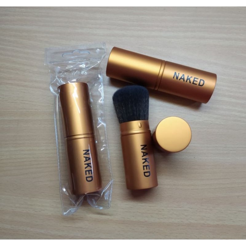 KUAS TABUNG TUTUP PUTAR NAKED - BRUSH MAKE UP NAKED - KUAS BLUSH ON