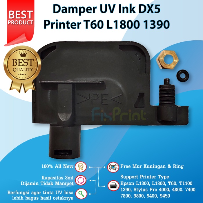 DAMPER DTG DTF DX5 EPSON L1800 1390 L800 L805 CARTRIDGE TINTA EPSON L1300 L1800