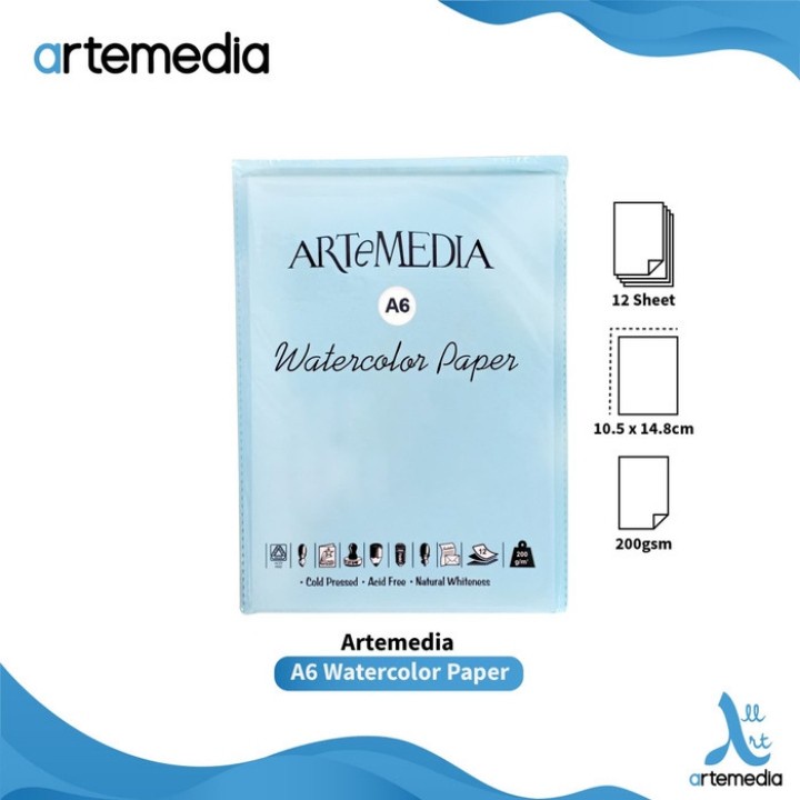 Artemedia Watercolor Paper / kertas watercolor A6 200g/m²