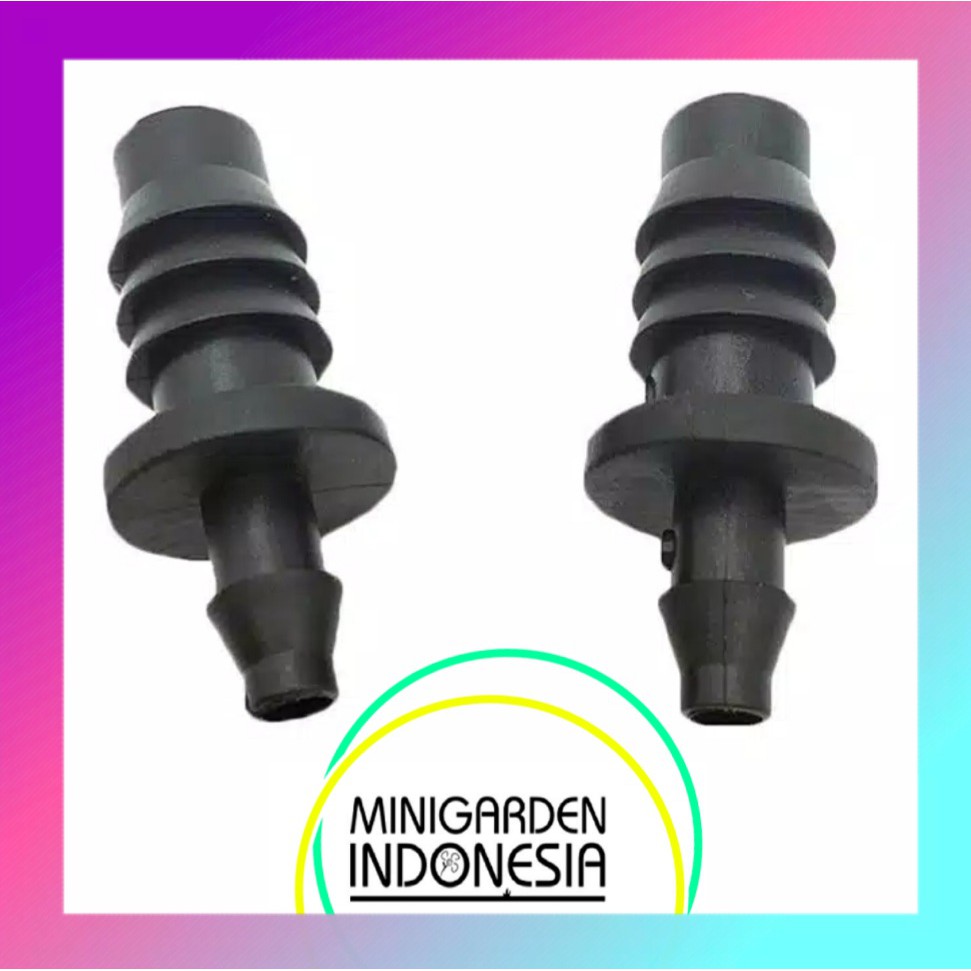 KONEKTOR LURUS REDUCER 11MM ke 7MM fitting  connector joiner selang PE sprinkler nozzle irigasi