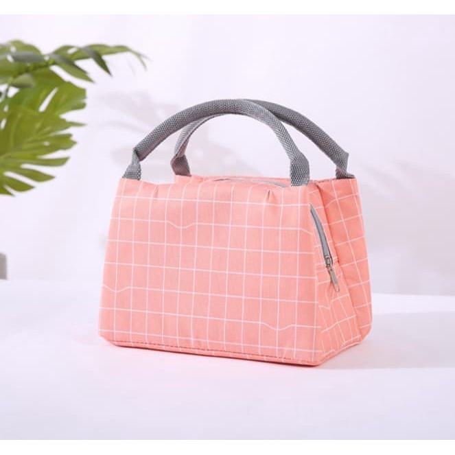 

TM014 Lunch bag Cooler bag Tas Makanan Pink Kotak Murah