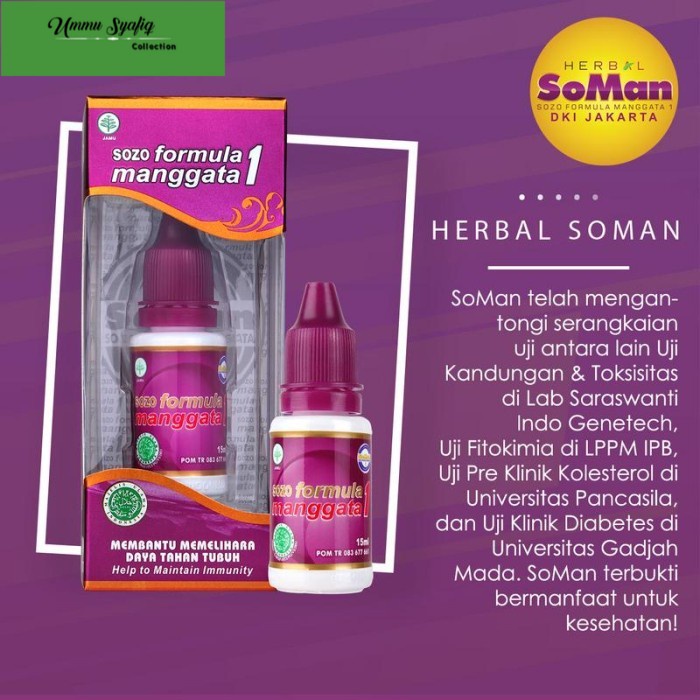 Soman Asli Obat Diabetes Herbal - terpercaya - termurah