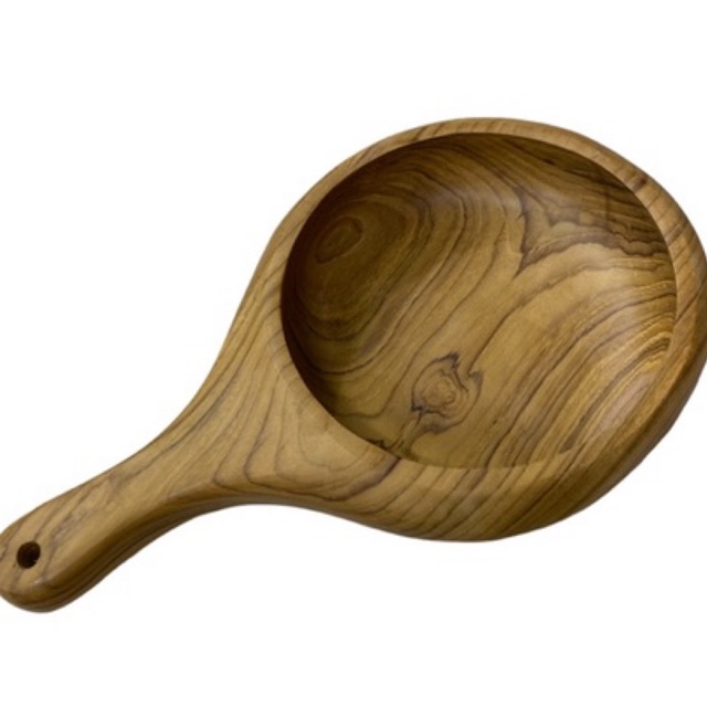 Wooden Serving Plate Teflon shape / Piring Saji Bentuk teflon
