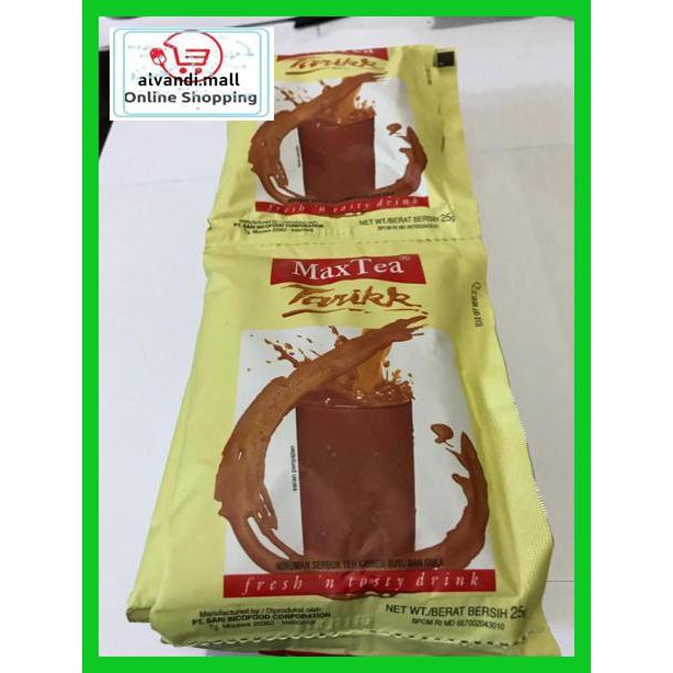 

57Ryr66- Teh Tarik Max Tea 1 Renceng / 10 Sachet / Sashet / Pcs / Maxtea T7Tfhty-