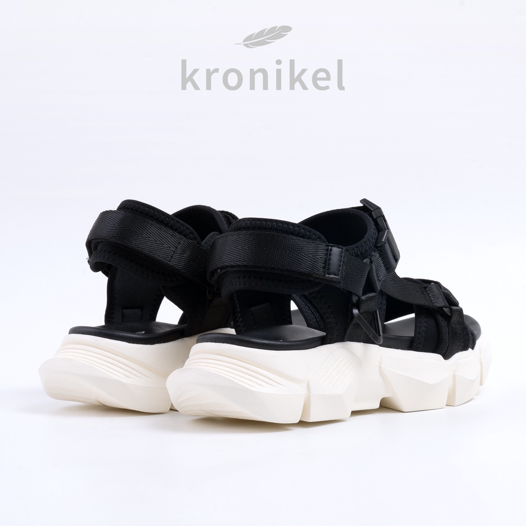 [PREMIUM LOKAL BRAND] KRONIKEL PROJECT // HANA 2-in-1 Sandals - Black