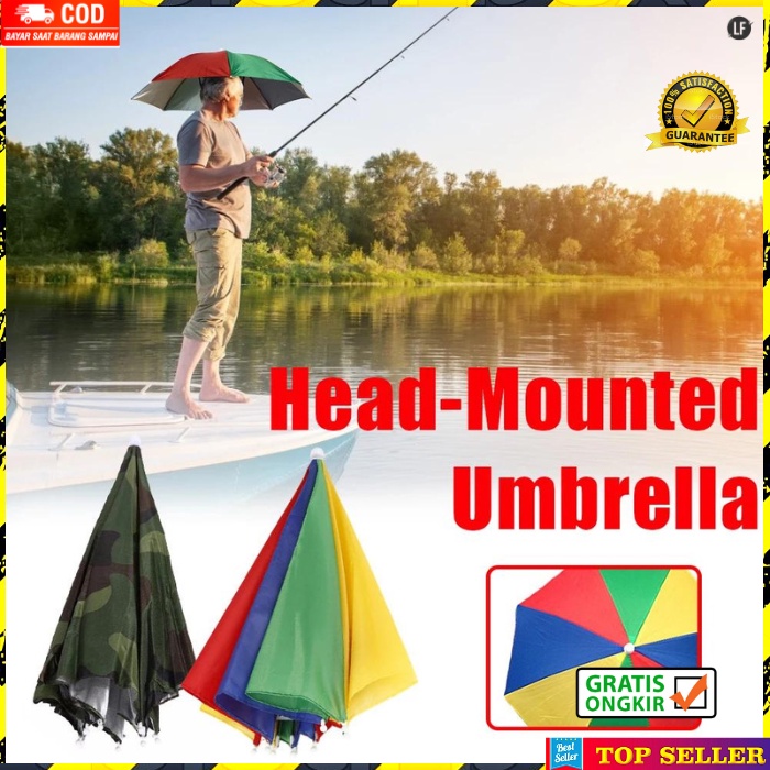 PAYUNG PANCING MOTIF ARMY UMBRELLA KEPALA HAT FASHION KEKINIAN TEBARU 5A