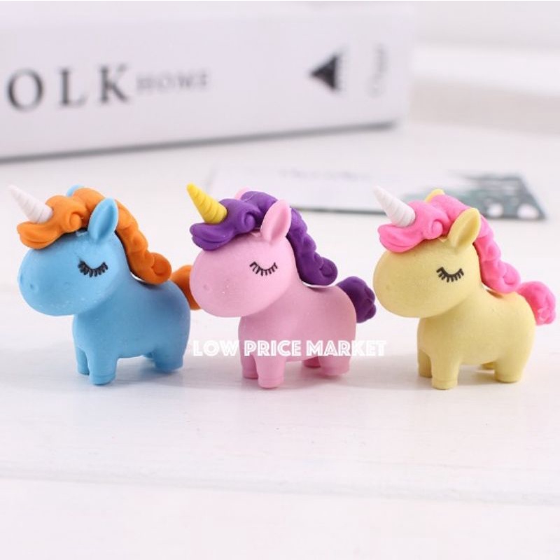 

Penghapus Alat Tulis Unicorn Lucu Murah | Penghapus Pensil Set Karakter Lucu