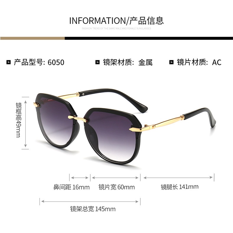 Kacamata Sunglass Model all match Dengan Bingkai Bundar