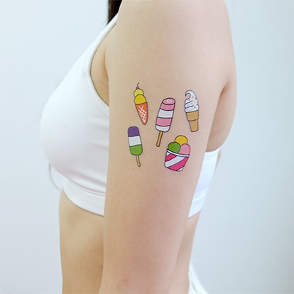 

POTATOO ICE CREAM Temmporay Tatto Sticker