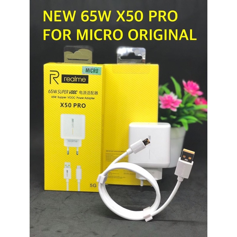 PROMO CHARGER REALME ORIGINAL 65w X50pro micro / type C