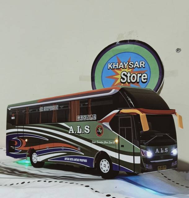 Miniatur Bus bis ALS plus lampu