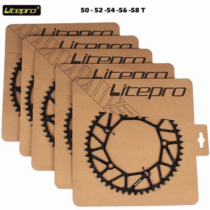 Litepro Ultralight Chainring BCD 130 Black Folding Bike Sepeda Lipat - Ultralight 50T