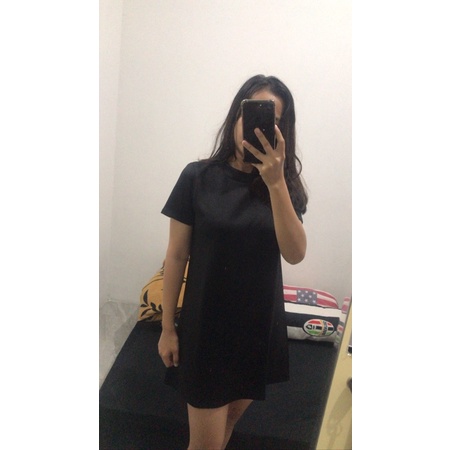 (Nett) Preloved Dress Hitam Polos / Black Dress / Mini Black Dress / Dress Mini Hitam