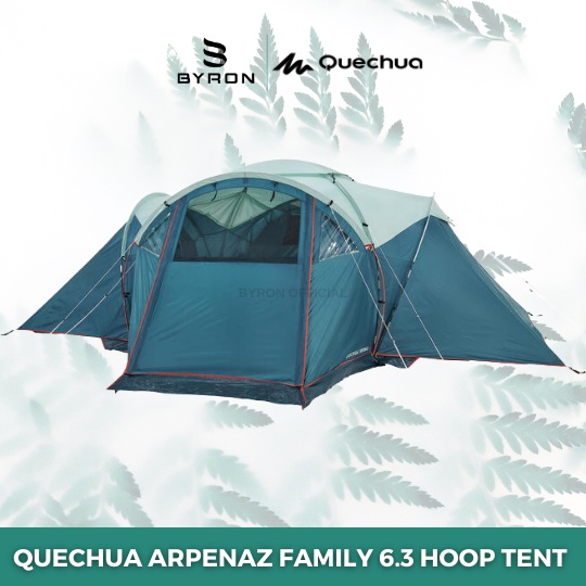 QUECHUA Arpenaz Family 6.3 Tenda 3 Kamar Untuk 6-10 Orang