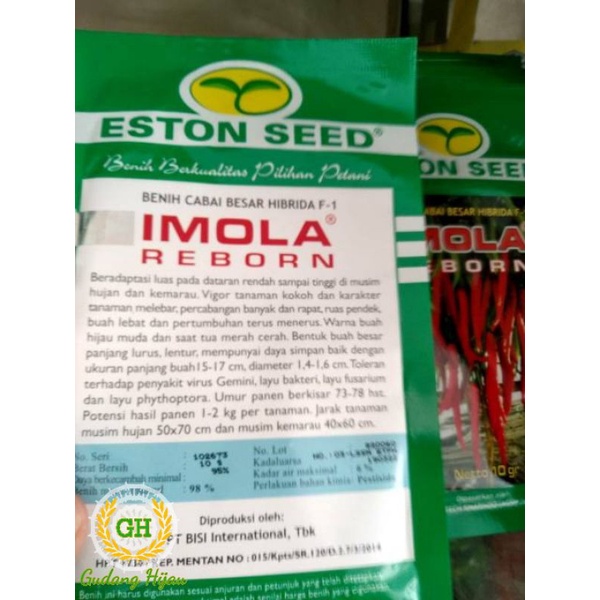 Jual Benih cabe besar hibrida IMOLA REBORN bibit cabe besar
