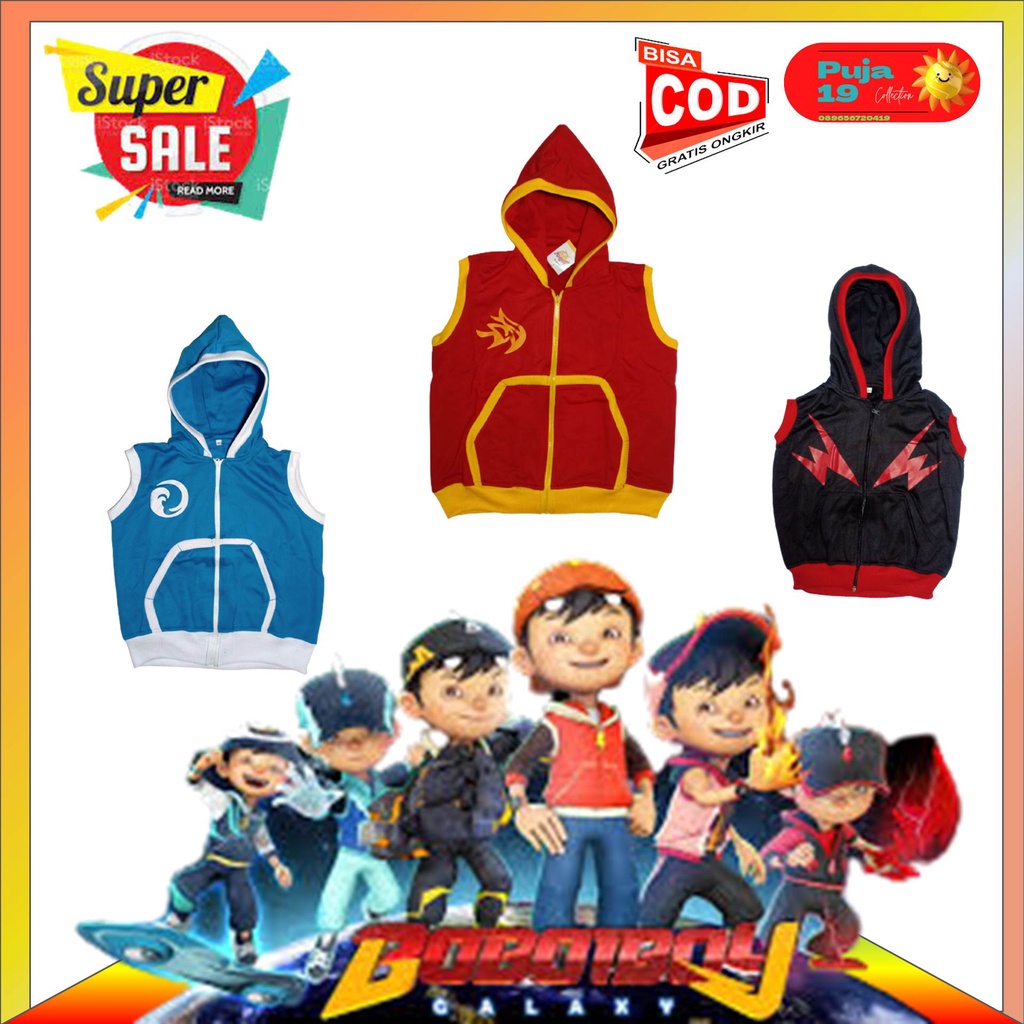 Jaket anak boboiboy / Kostum Boboiboy / Jaket anak Laki-laki Boboiboy