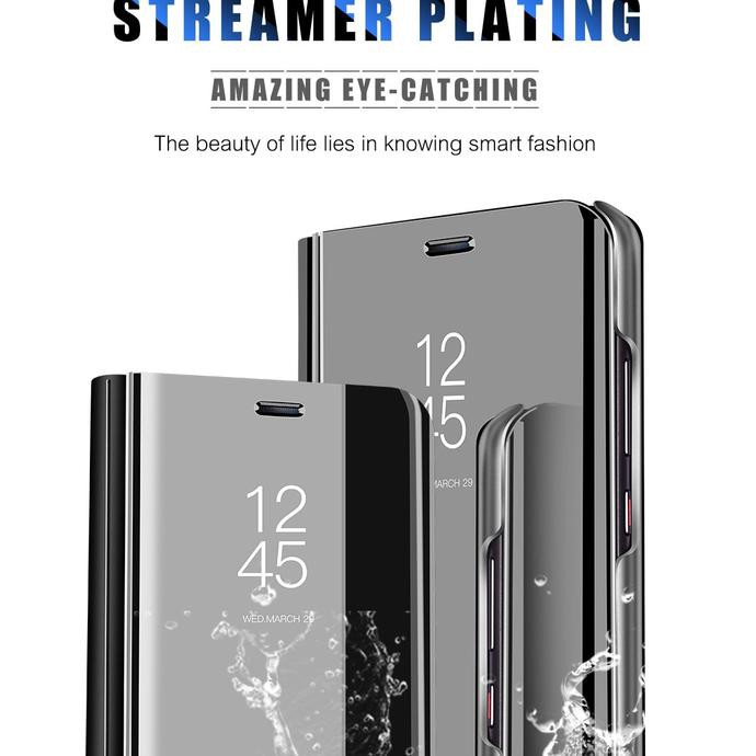 Super Sale Case Huawei P30 Lite P 30 Clear View Mirror Flip Cover - Hitam Ready  Stock