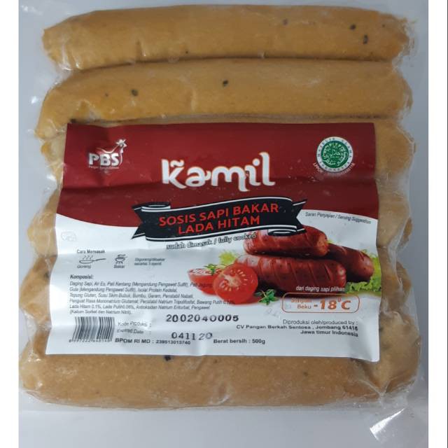 

KAMIL" Sosis Sapi Bakar Lada Hitam 500 GR