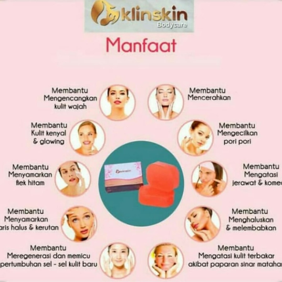 Sabun Mandi Pemutih Kulit Wajah Muka Badan Glowing Beauty Soap Klinskin Pria Wanita Original KNS2