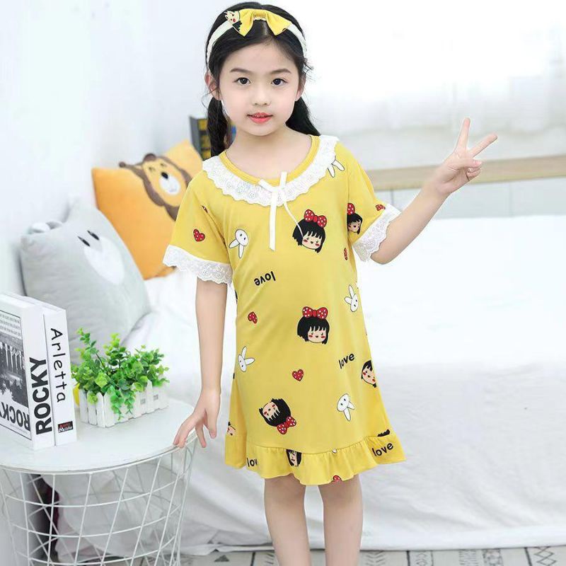 BAJU TIDUR DASTER ANAK RENDA IMPORT / DREES ANAK IMPORT LUCU