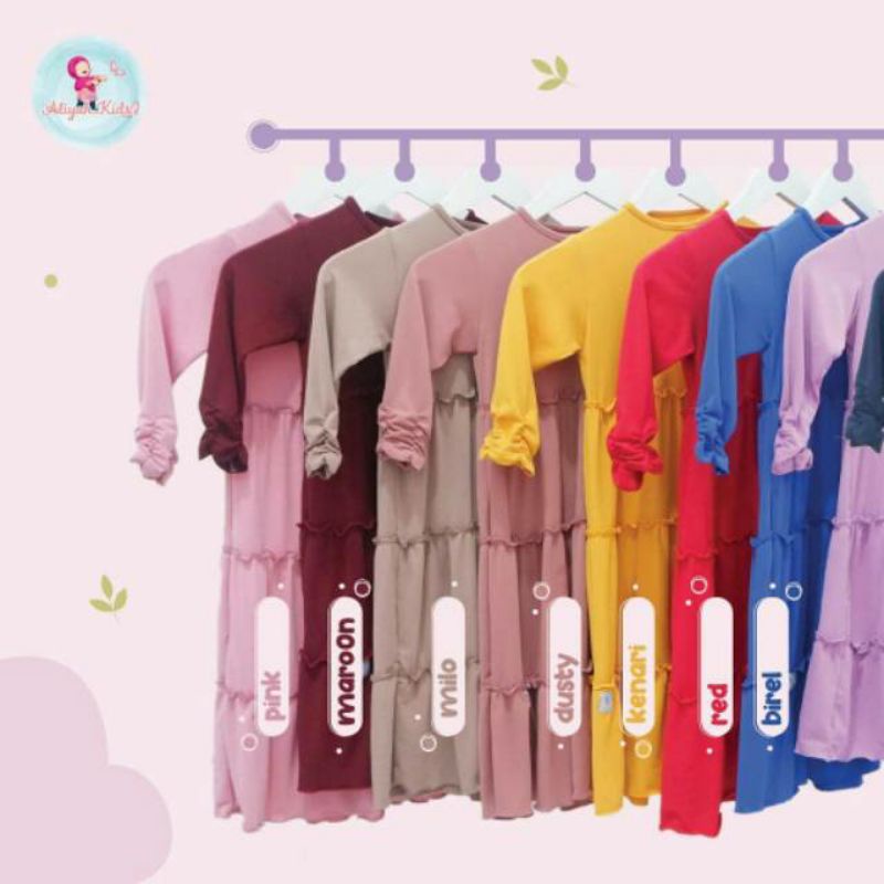 Gamis anak/gamis daily alya.Original Aliyah kids (preloved)