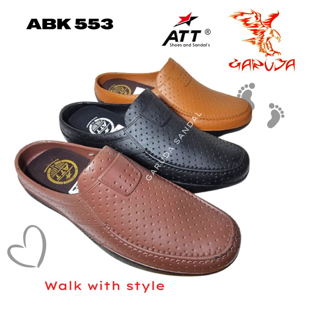 ATT ABK 553 Sepatu Selop Pria Casual Trendy Slip On