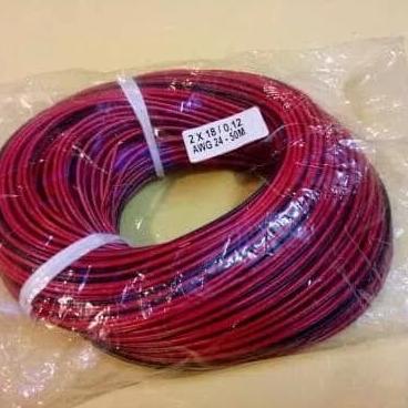Kabel Serabut Awg 24 Merah Hitam 1 Roll