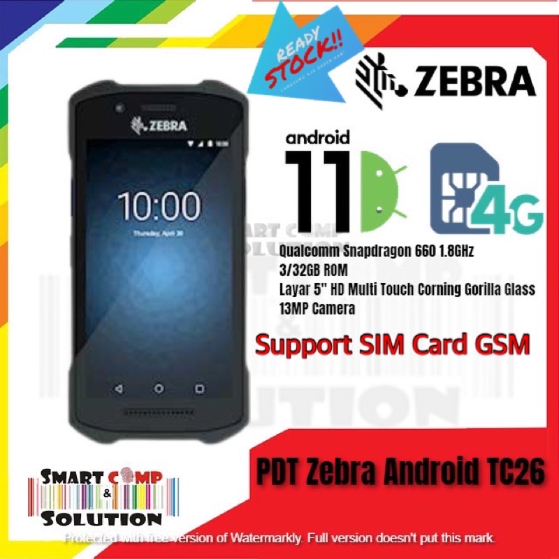 Barcode Scanner Android Zebra PDT TC26 / TC-26 / TC 26 Mobile Computer