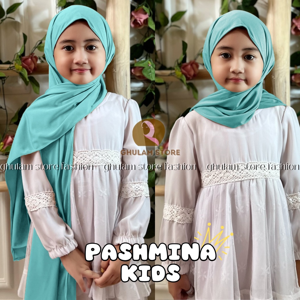 Kerudung Instan Anak Jilbab Pashmina Anak Instan Jersey Lucu Murah Simpel Usia Anak TK Umur 3-8 Tahun