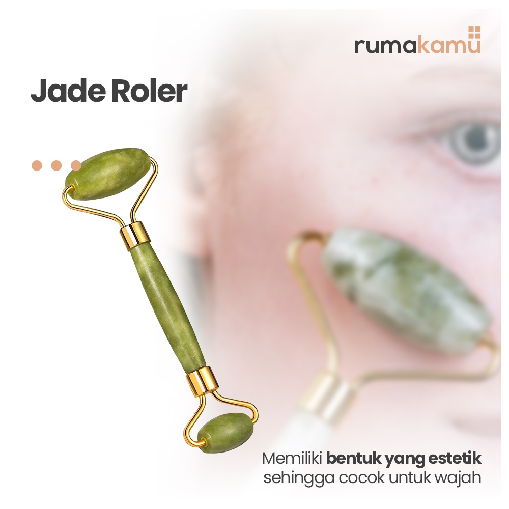 Jade Roller Alat Pijat Wajah Penirus Pipi