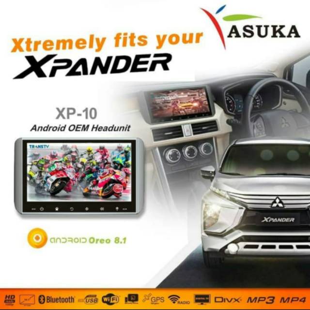 Android head unit double Din Xpander Asuka XP 10