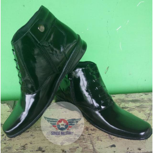 Sepatu PDH Polri - Sepatu PDH Resleting - Satpam - Sepatu Pantofel