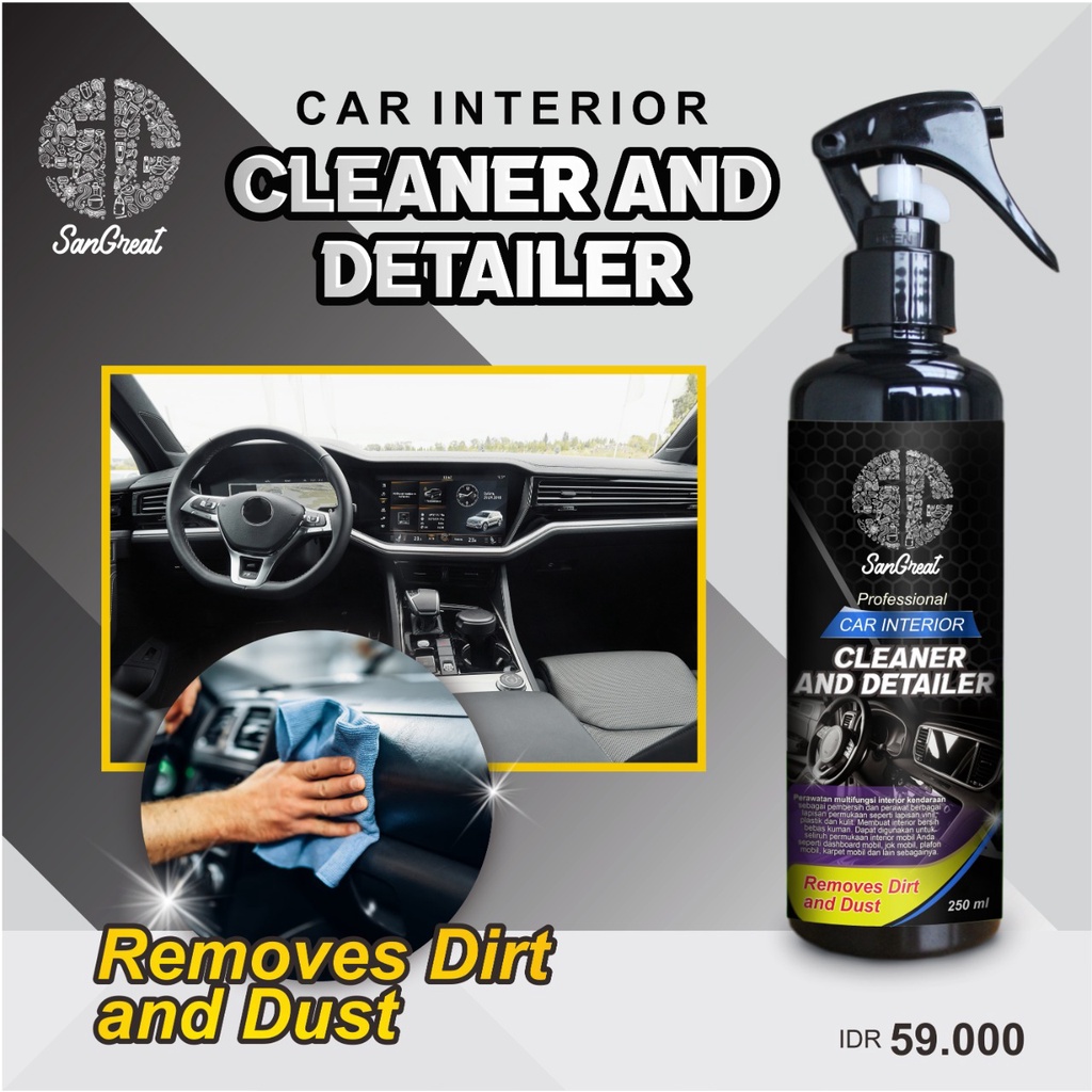 Pembersih interior cleaner mobil pembersih plafon mobil, dashboard, jok, karpet mobil 250 ml