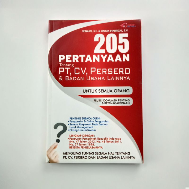 205 Pertanyaan Tentang PT,CV,Persero Dan Badan Usaha