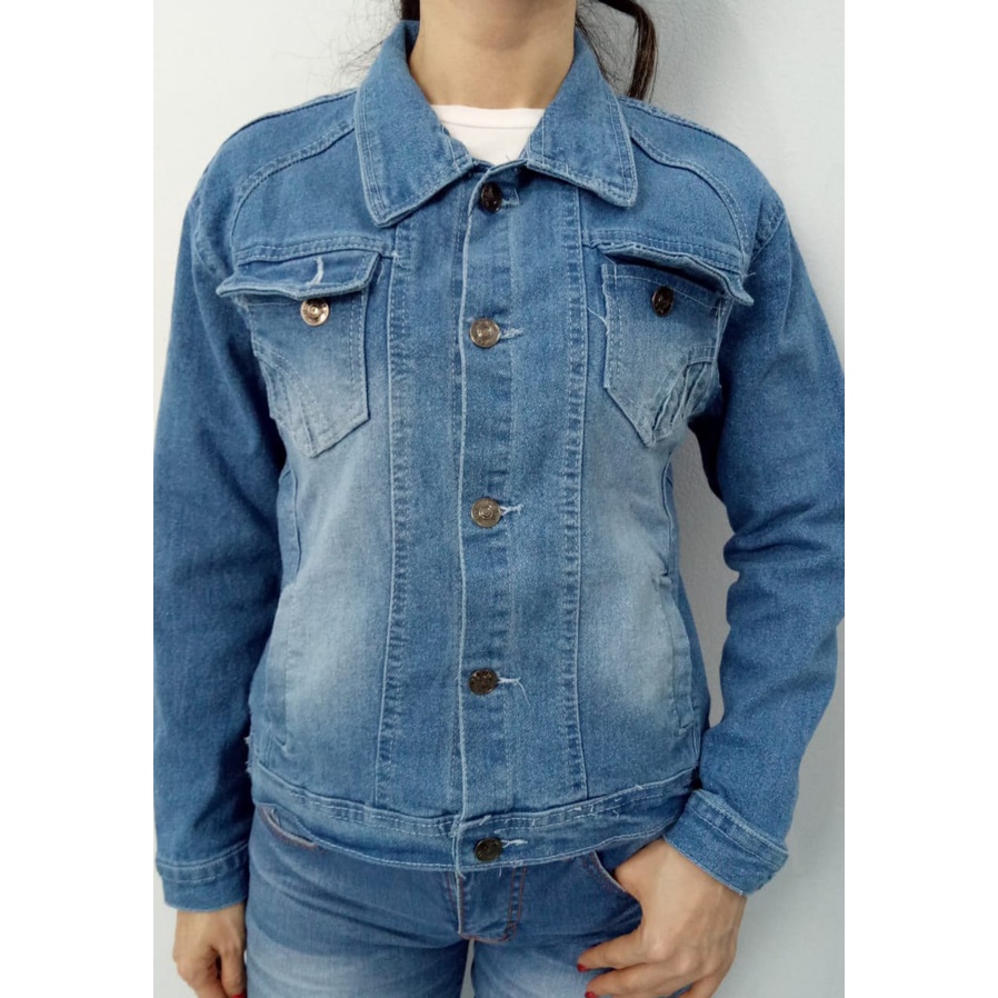 MC girl - Jaket Jeans Gambar Pita Belakang Wanita / Jacket Denim Cewek