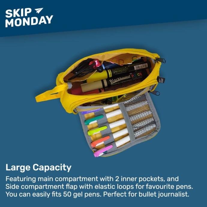 

PROMO Skip Monday Max Capacity Pencil Case - Tempat Pensil Alat Tulis Jumbo/TEMPAT PENSIL AESTHETIC/TEMPAT PENSIL ANAK PEREMPUAN/TEMPAT PENSIL LUCU/TEMPAT PENSIL 3D/TEMPAT PENSIL TRANSPARAN/TEMPAT PENSIL LUCU/TEMPAT PENSIL KOREA/TEMPAT PENSIL KAIN/TEMPAT