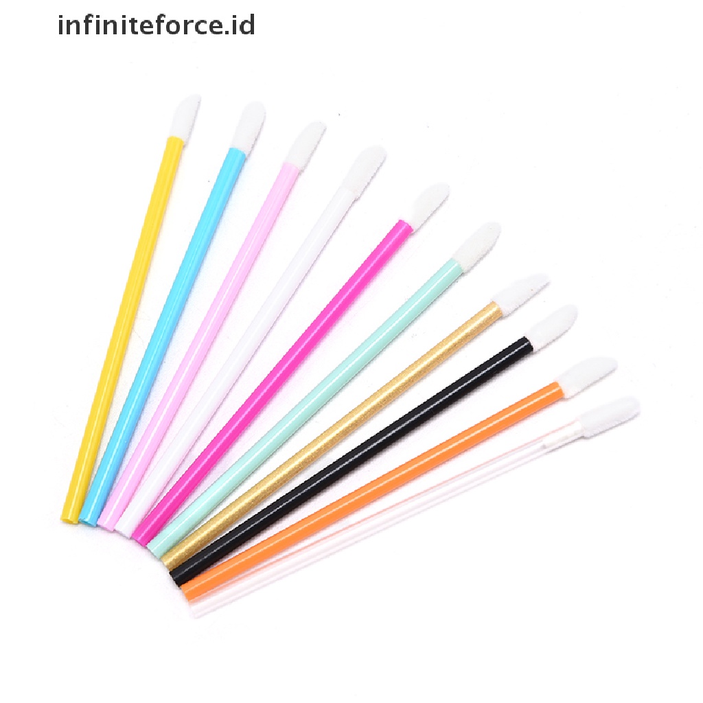 50 Pcs Tongkat Aplikator Lipstick Lip Gloss Sekali Pakai Untuk Makeup