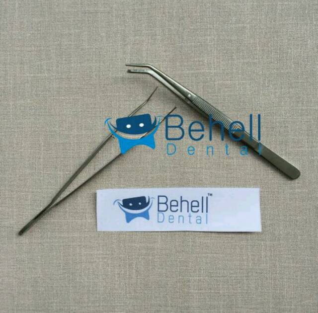 PINSET BEHEL L ANTI KARAT - Dental Instrument Ortho Alat Penjepit karet Behel Bracket Gigi  Kapas Cotton Roll Palet Dll - Original - Kawat Braces Orthodontic Behelldental