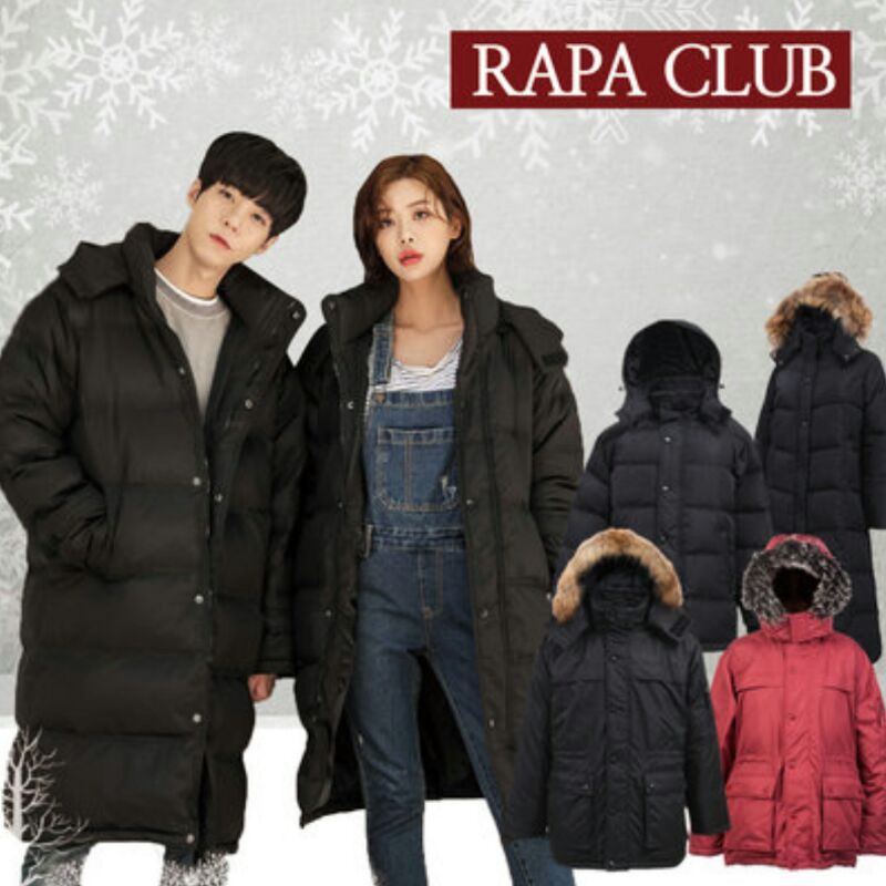 (COD) RAPA Club Long Coat Padded Jaket Casual Bulu Angsa Bulang Bekas Second Original PRELOVED