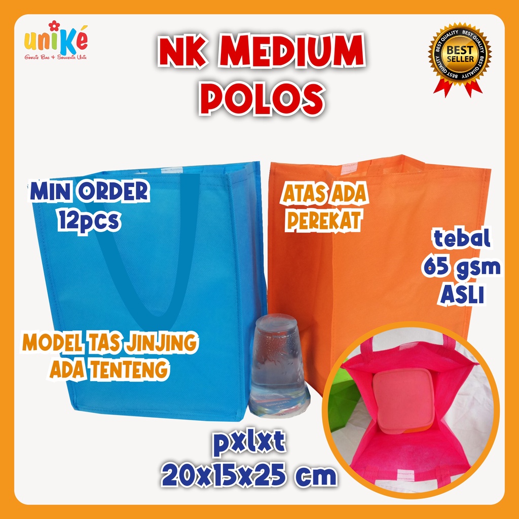 

Tas Spunbond NK POLOS Goodie bag goody berkatan parcel party harga murmer grosi