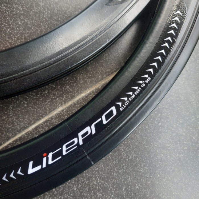 Velg rim sepeda lipat LITEPRO 16 inch 28 lubang