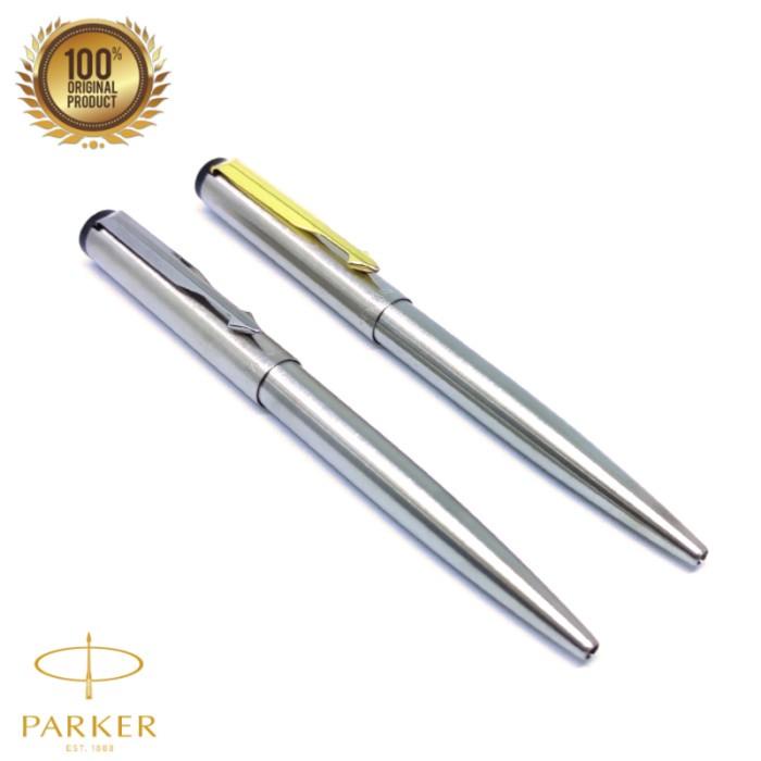 

Pulpen Parker Vector Stainless Steel Ballpoint ORIGINAL Berkualitas