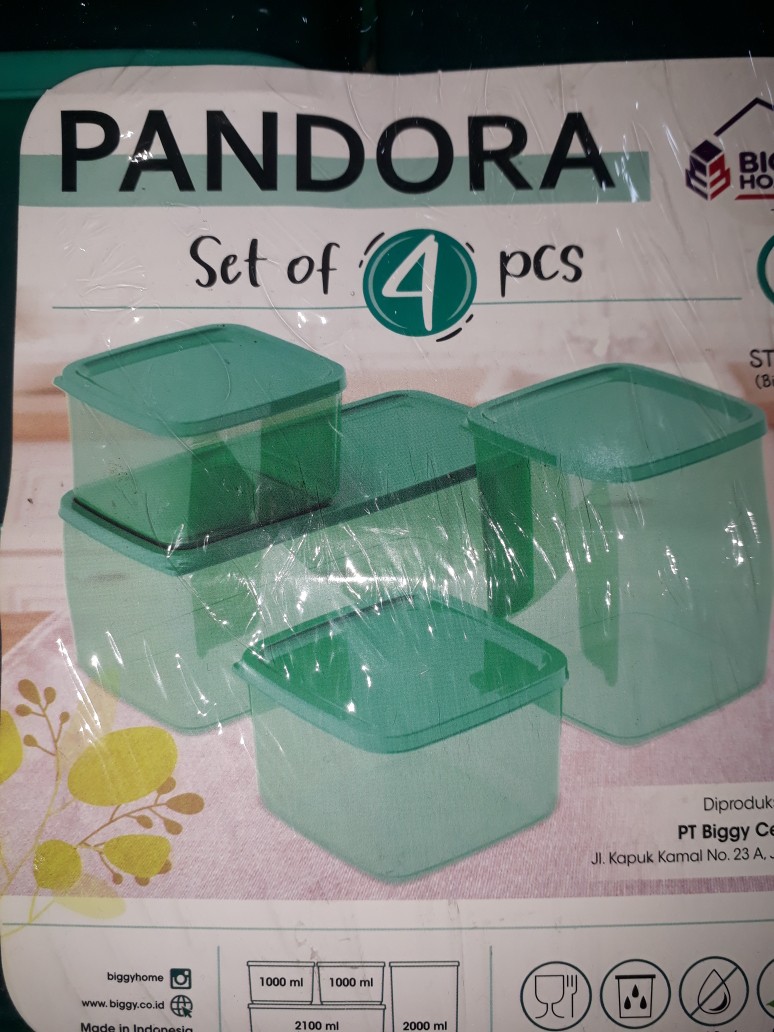 Toples Pandora Set 4pcs - Toples Kue Kering Set 4pcs