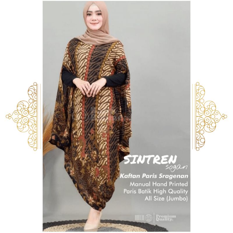 Dress Kaftan Wanita Batik Modern Kaftan Kondangan Premium Modern Jumbo SINTREN 9