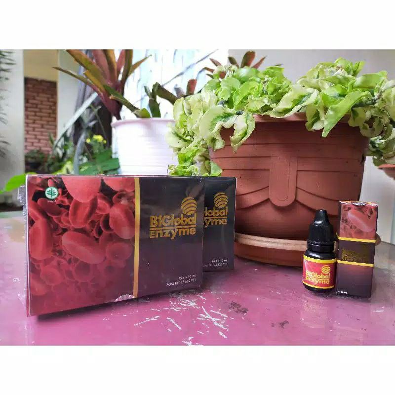 B1global Enzim/Biglobal Enzim Original obat mata katarak rabun plus minus 1 box isi 4 botol