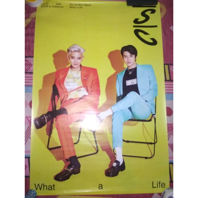 POSTER SEHUN CHANYEOL - WHAT A LIFE