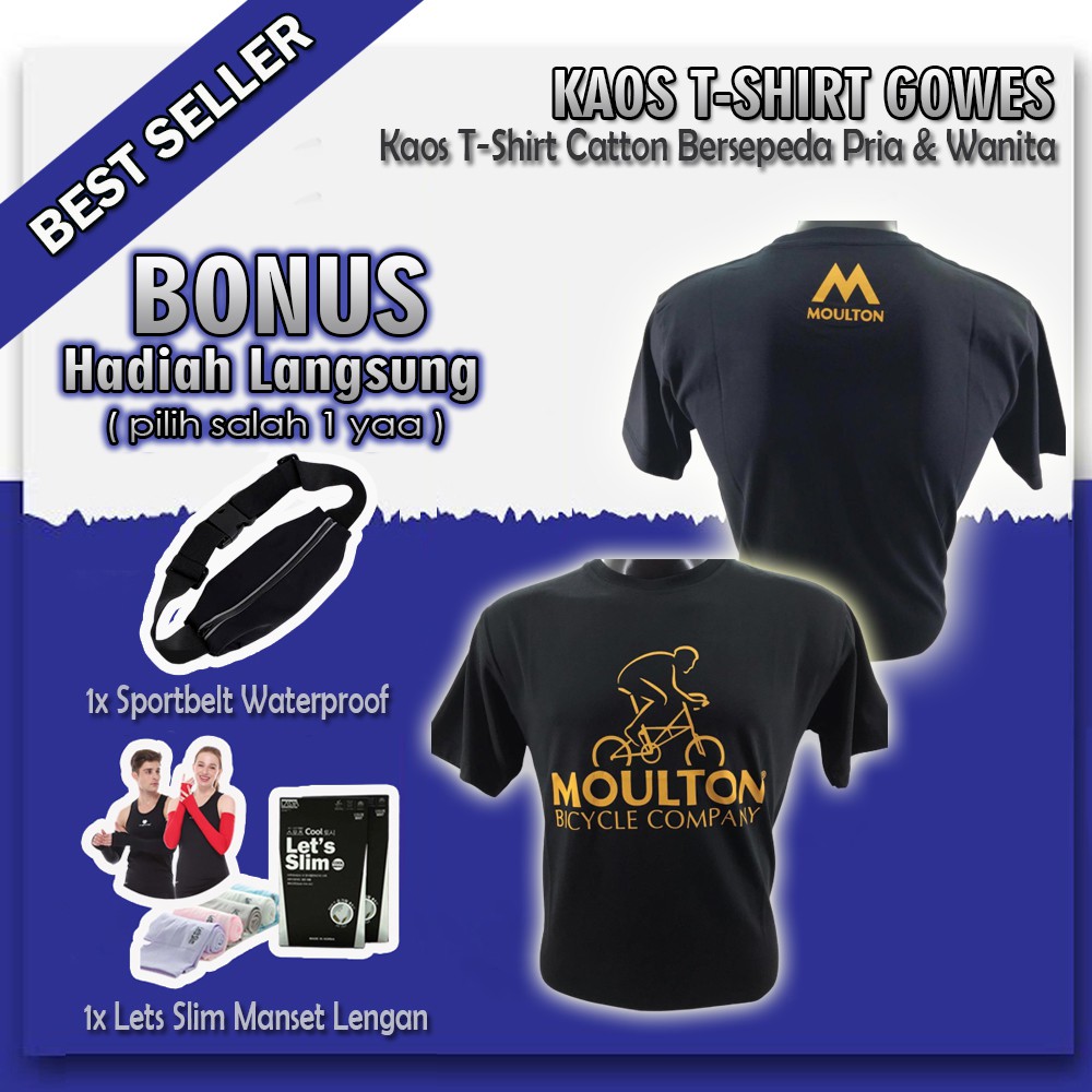 Baju Kaos T-shirt Sepeda Lipat Gowes Moulton Kaos Tshirt Bersepeda