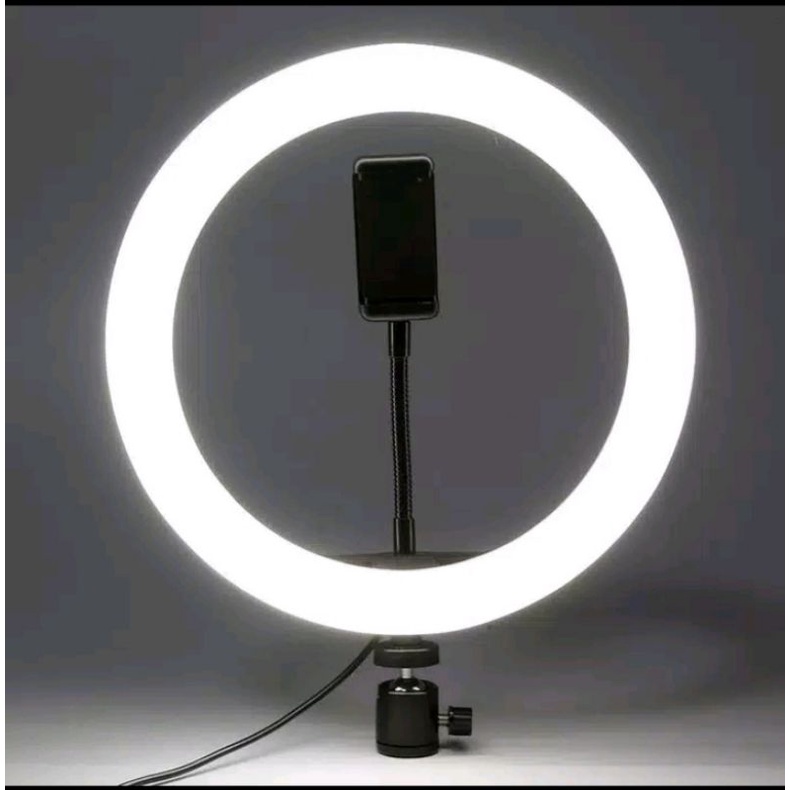 Lampu Ring Light complete Set Lampu LED 26cm + Tripot 210cm + Phone holder