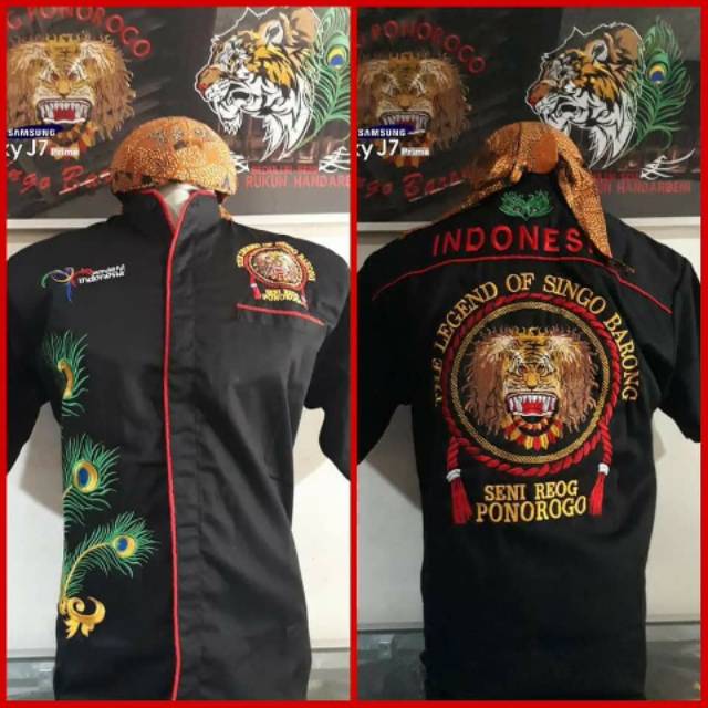 Hem bordir singo barong || kemeja bordir singo barong ||bordir ||singo barong