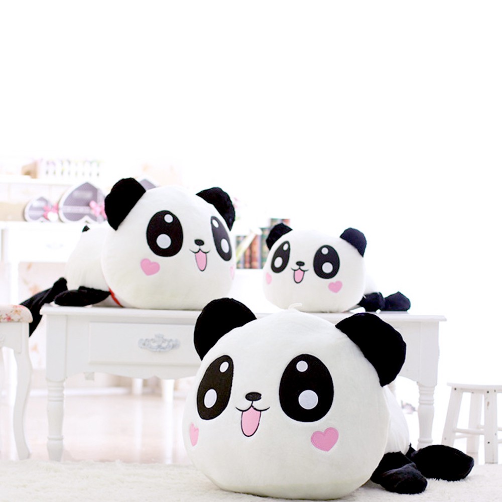 ãGratis Gkir ã 25 Cm Kawaii Kartun Hewan Plush Kepala Besar Panda Boneka Besar Mewah Berbohong
